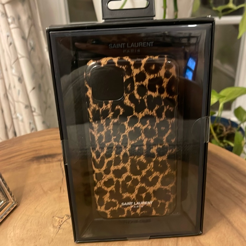 Official YSL Phone Case for iPhone 11 Pro Max in animal print. New!
